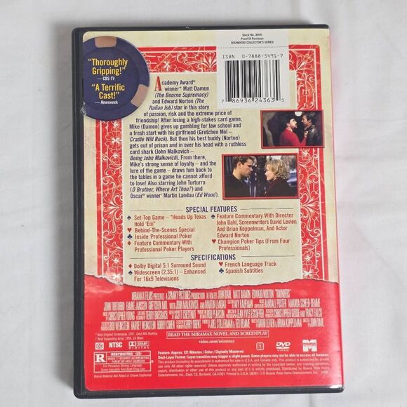 Rounders (1998, Miramax Collector’s Series DVD) - Picture 3 of 3